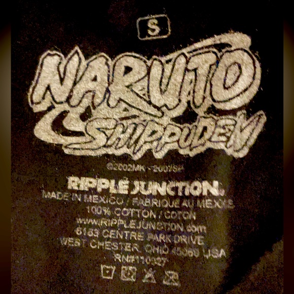 Naruto Shippuden Men S 2002 T-Shirt Y2K Ripple Junction Black Anime - Picture 7 of 8
